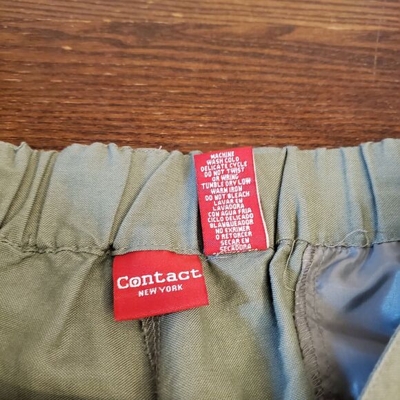 Contact Women’s Capri Rami- Rayon Blend M Army Green Wide Leg Minimalist Neutral - Picture 7 of 16